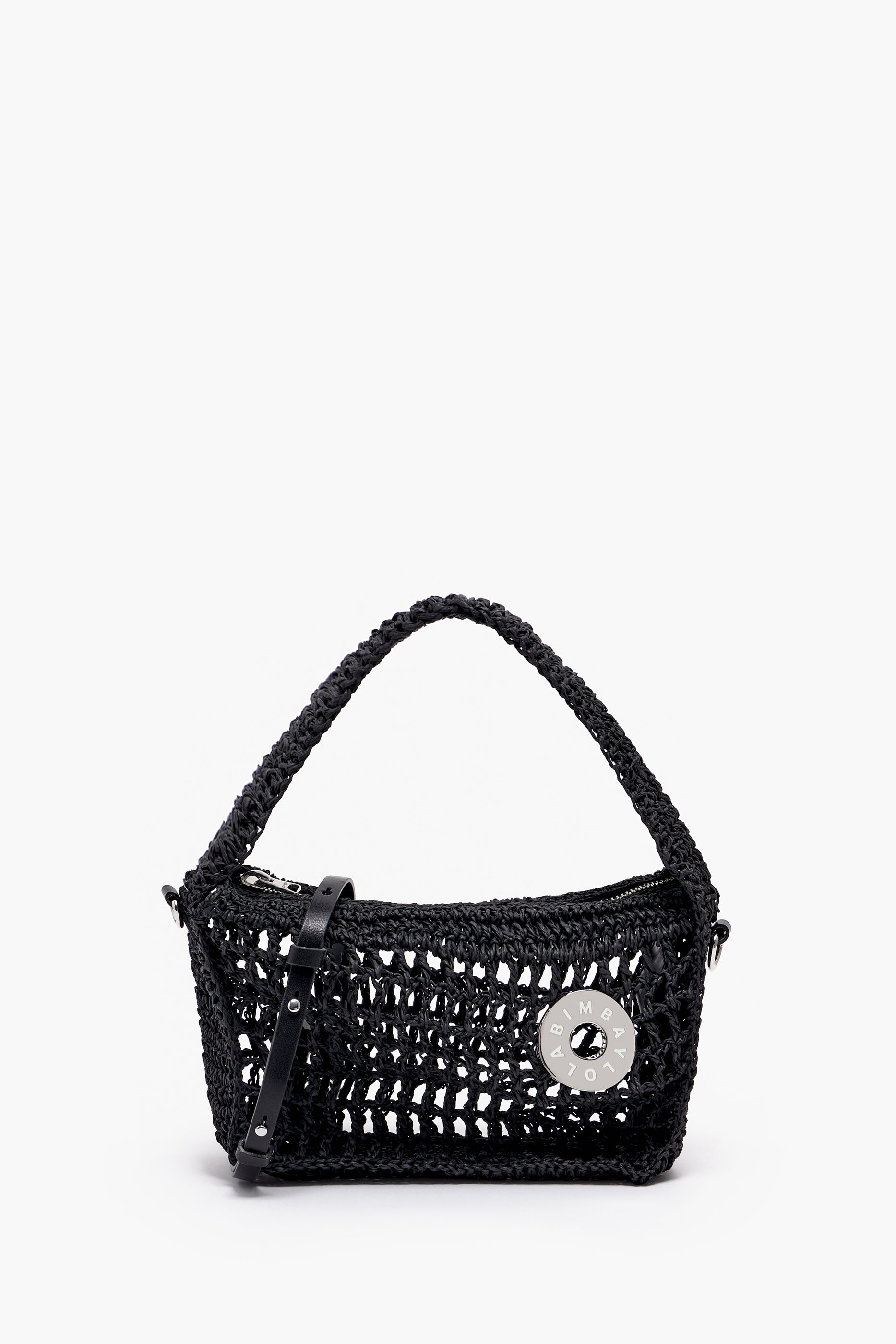 Bolso Negro Estilo Rafia